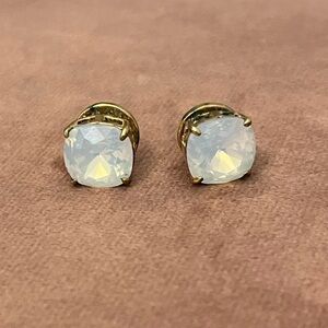 Tory Burch square stud stone sands goldtone earrings